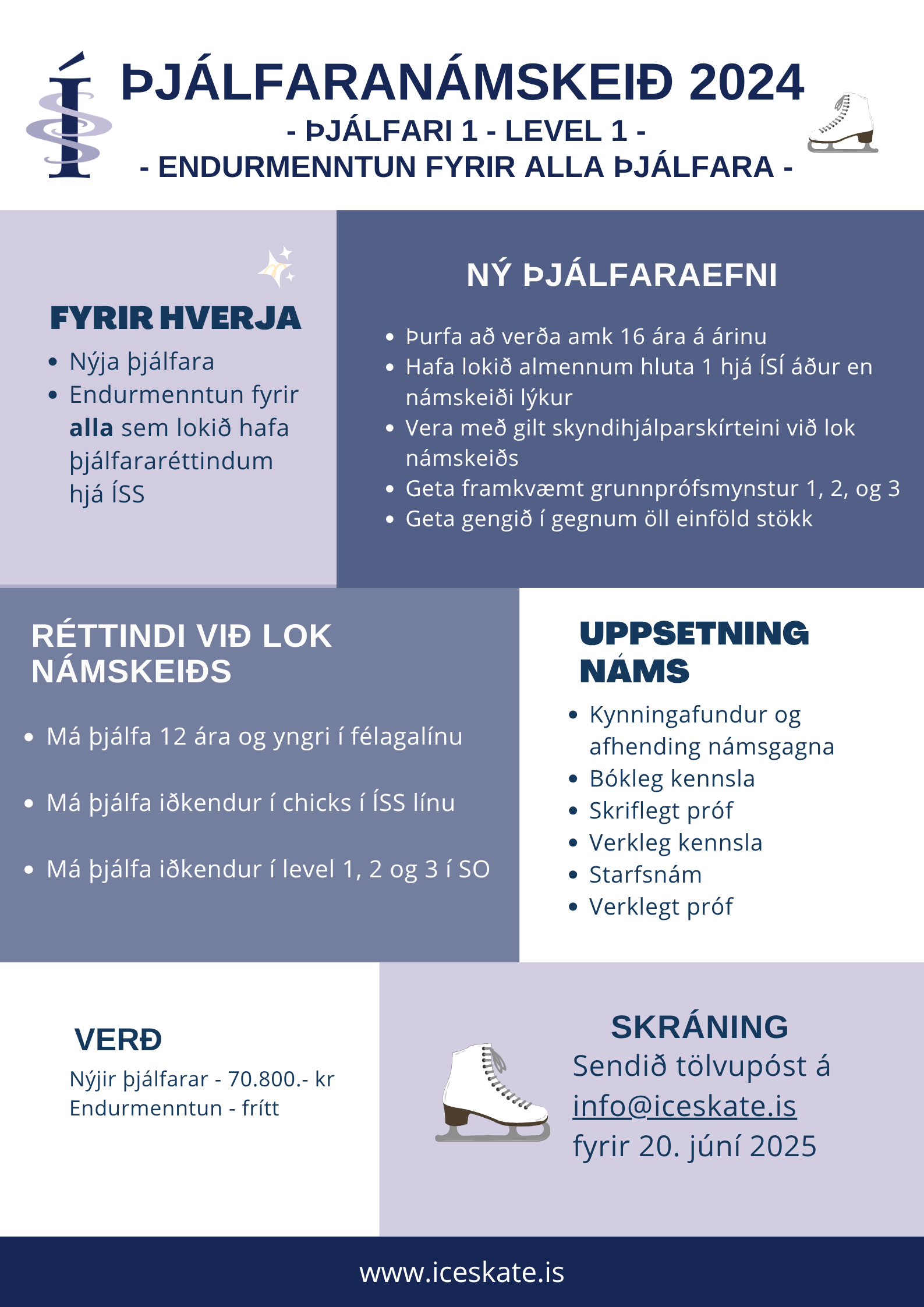 Nýtt þjálfaranám hjá ÍSS og krafa um endurmenntun