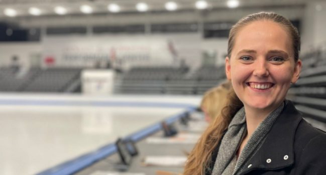 Halla Björg Sigurþórsdóttir dæmir á Evrópumeistaramóti ISU